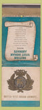 Matchbook Cover - British West Indian Airways WORN Giant Feature