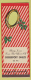 Matchbook Cover - Christmas Bridgeport CT Eagles Club Giant Feature