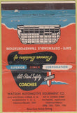 Matchbook Cover - Steel Coaches Baltimore MD buses 40 Strike