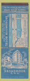 Matchbook Cover - Boadmoor Hotel Miami Beach FL WORN Giant Feature