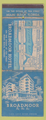 Matchbook Cover - Boadmoor Hotel Miami Beach FL WORN Giant Feature