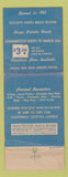 Matchbook Cover - Boadmoor Hotel Miami Beach FL WORN Giant Feature