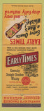 Matchbook Cover - Early Times Kentucky Bourbon Louisville KY Giant Feature