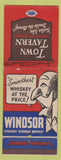 Matchbook Cover - Town Tavern Whiskey Windsor Bourbon Giant Feature