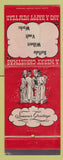 Matchbook Cover - Christmas Buffalo Wilbert Burial Vault WORN BACK Giant Feature