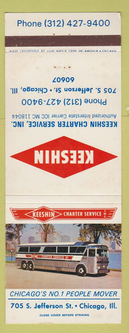Matchbook Cover - Keeshin Charter Bus Chicago IL WEAR Giant Feature