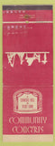 Matchbook Cover - Carnegie Hall Community Concerts WORN Giant Feature