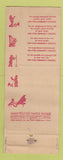 Matchbook Cover - Carnegie Hall Community Concerts WORN Giant Feature