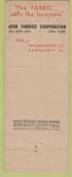 Matchbook Cover - Joan Fabrics New York City Empire State Building Giant Feature
