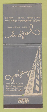 Matchbook Cover - Jafay Photography Denver Colorado Giant Feature
