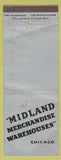 Matchbook Cover - Midland Merchandise Warehouses Chicago IL WEAR Giant Feature