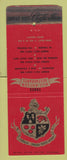 Matchbook Cover Hill Hutson Restaurants Pasadena La Canada CA WORN Giant Feature