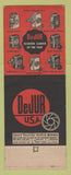 Matchbook Cover - DeJur Cameras WEAR Giant Feature