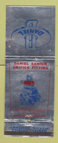 Matchbook Cover - Daniel Orifice Fitting WORN Giant Feature