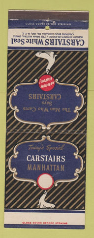 Matchbook Cover - Carstairs White Seal Whiskey New York City Giant Feature