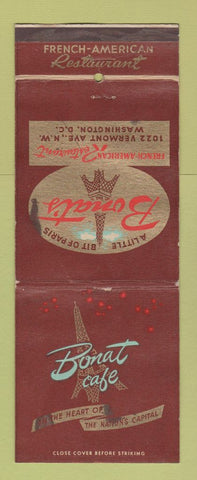 Matchbook Cover - Bonat Cafe Washington DC WEAR Giant Feature