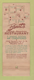 Matchbook Cover - Bonat Cafe Washington DC WEAR Giant Feature