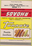 Matchbook Cover - Rhoads Sons Industrial Leather Chicago IL 40 Strike