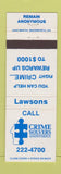 Matchbook Cover - Crime Solvers Stoppers OH?