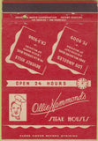 Matchbook Cover - Ollie Hammond's Steak Beverly Hills Los Angeles 40 Strike