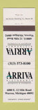 Matchbook Cover - Arriva Ristorante Warren MI
