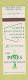 Matchbook Cover - Pines Country House Owosso MI