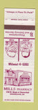 Matchbook Cover - Mills Drug Birmingham MI