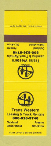 Matchbook Cover - Trans Western Truck Rentals Oakland Fresno Bakersfield CA