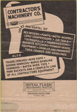 Matchbook Cover - Contractors Machinery Detroit Grand Rapids MI 40 Strike
