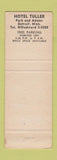 Matchbook Cover - Hotel Tuller Detroit MI