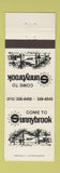 Matchbook Cover - Sunnybrook Pottstown PA