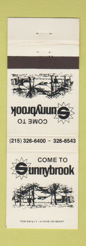 Matchbook Cover - Sunnybrook Pottstown PA