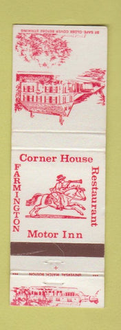 Matchbook Cover - Corner House Restaurant Farmington Motor Inn CT WEAR
