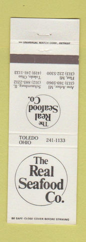 Matchbook Cover - Real Seafood Toledo OH Ann Arbor Flint MI Schaumburg IL