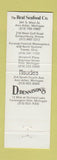 Matchbook Cover - Real Seafood Toledo OH Ann Arbor Flint MI Schaumburg IL