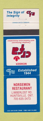 Matchbook Cover - Norsemen Restaurant Huntsville ON