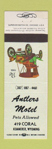 Matchbook Cover - Antlers Motel Kemmerer WY