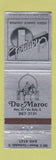 Matchbook Cover - Channel 1 Video Dance Lounge Du Maroc De Soto IL WEAR