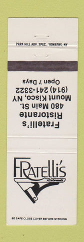 Matchbook Cover - Fratelli's Restaurant Mount Kisco NY