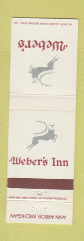 Matchbook Cover - Weber's Inn Ann Arbor MI