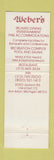 Matchbook Cover - Weber's Inn Ann Arbor MI