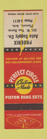 Matchbook Cover - Perfect Circle Piston Rings Phoenix AZ