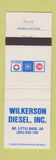 Matchbook Cover - Wilkerson Diesel AC GM Delco North Little Rock AR