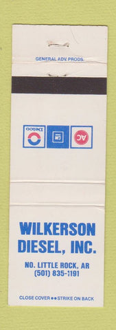 Matchbook Cover - Wilkerson Diesel AC GM Delco North Little Rock AR