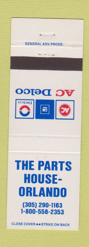 Matchbook Cover - AC GM Delco Auto Parts Orlando FL