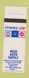 Matchbook Cover - AC GM Delco Auto Parts North Syracuse Liverpool NY