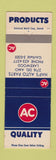 Matchbook Cover - AC Spark Plugs Lakewood OH?