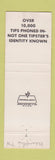 Matchbook Cover - Crime Stoppers Memphis TN