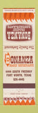 Matchbook Cover - Bonanza Restaurant Fort Worth TX WEAR