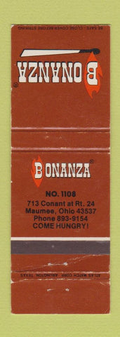 Matchbook Cover - Bonanza Restaurant Maumee OH WEAR